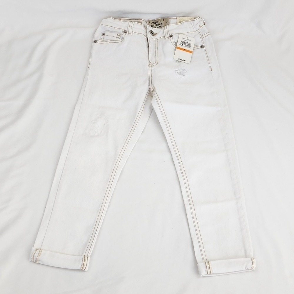 Lucky Brand Dylan Boyfriend White Jeans Pants